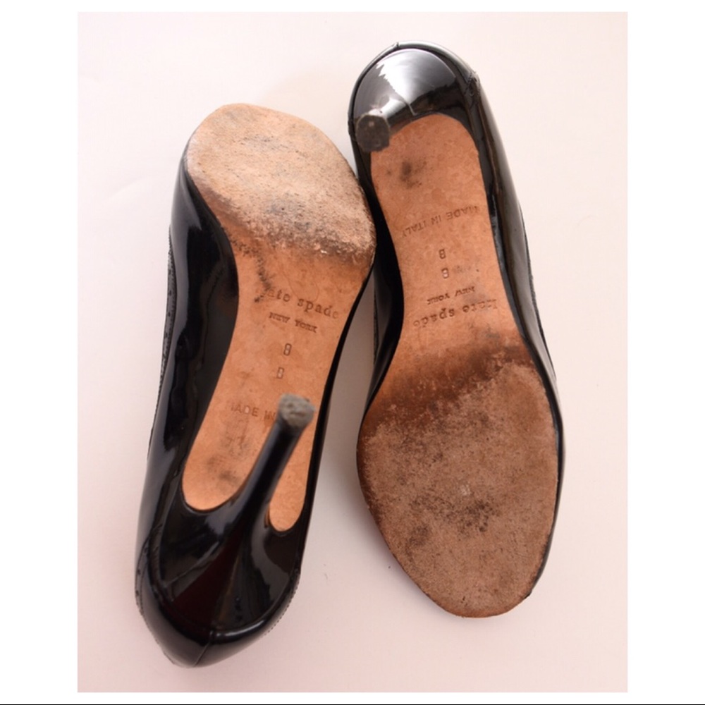 KATE SPADE Giselle Peep-toe Patent Leather Heels - Picture 4 of 8